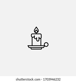 candle icon vector illustrator sign