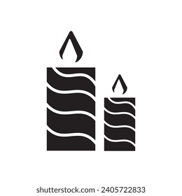 candle icon vector ilustration logo design