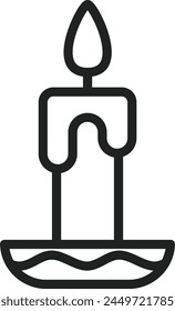 Candle icon vector image. Suitable for mobile application web application and print media.