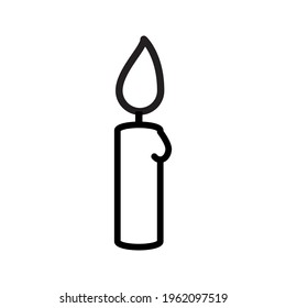 candle icon vector isolated on white background