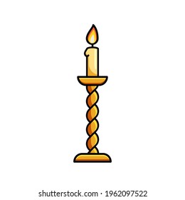 candle icon vector isolated on white background