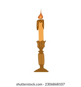 Candle icon vector isolated on white background. Flat style