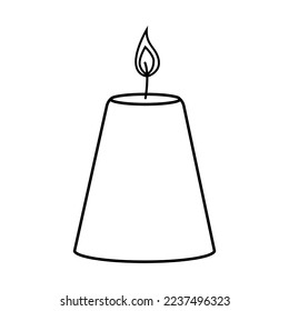 Candle icon vector. lighting illustration sign. Suppository symbol or logo.