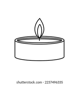 Candle icon vector. lighting illustration sign. Suppository symbol or logo.