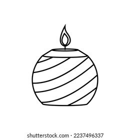 Candle icon vector. lighting illustration sign. Suppository symbol or logo.