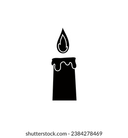 Candle icon vector. lighting illustration sign. Suppository symbol or logo.