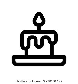 candle icon. vector line icon for your website, mobile, presentation, and logo design.