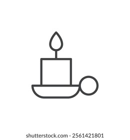 Candle icon Vector logo set flat