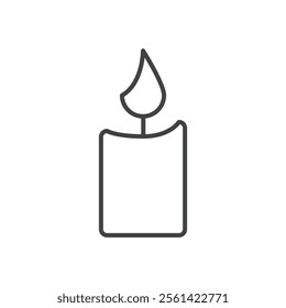 Candle icon Vector logo set flat