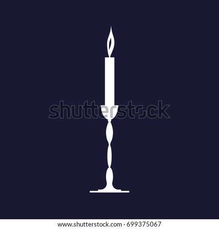  Candle icon. Vector icon on dark blue background. Stock photo © 