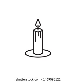 Candle icon vector on white background