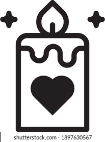 candle icon vector on white background