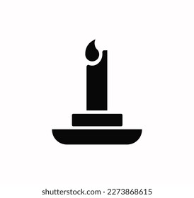 Candle icon vector on a white background
