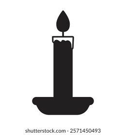 candle icon vector on white background