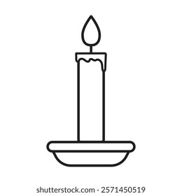 candle icon vector on white background