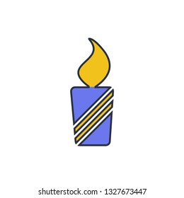 Candle icon vector - sign