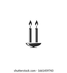 candle icon vector sign isolated for graphic and web design. candle symbol template color editable on white background.