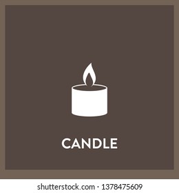candle icon vector. candle sign on white background. candle icon for web and app