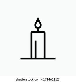 candle icon vector sign symbol isolated