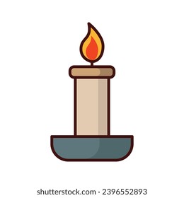 Candle icon vector sign and symbol on trendy design for design and print.