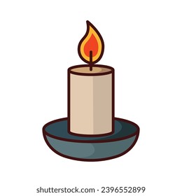 Candle icon vector sign and symbol on trendy design for design and print.