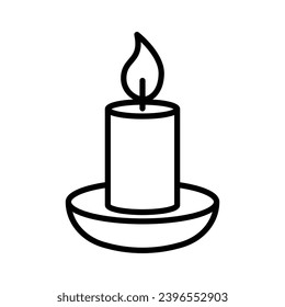 Candle icon vector sign and symbol on trendy design for design and print.