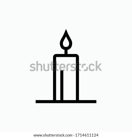 candle icon vector sign symbol isolated