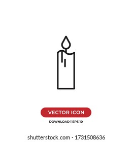 Candle icon vector. Simple candle sign