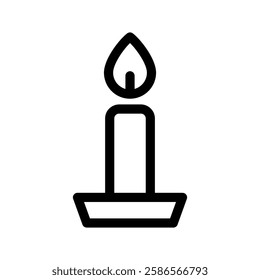 Candle Icon Vector Symbol Design Illustration