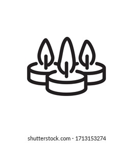 plantilla de símbolo vectorial de icono de velas