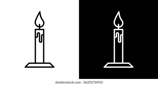 Candle icon vector for web and mobile app. Symbol isolated.
