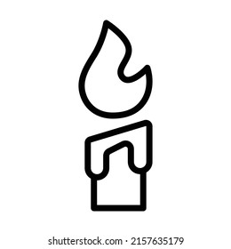 Candle Icon, Wax Icon Vector Illustration
