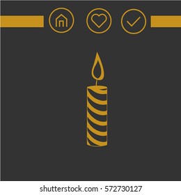 candle icon  for web. graphic image. logo design