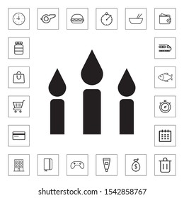 Candle icon for web and mobile