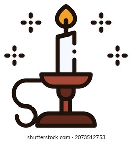 candle icon for website, application, printing, document, poster design, etc.