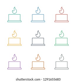 candle icon white background. Editable line candle icon from beauty. Trendy candle icon for web and mobile.