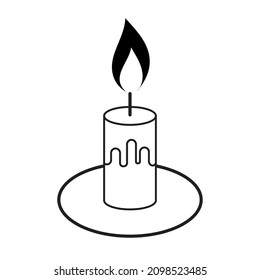 ilustración de fondo blanco de icono de candela