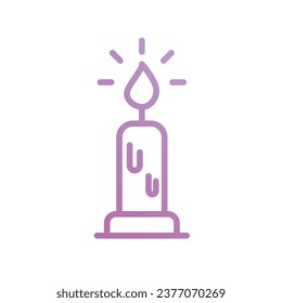 candle icon with white background vector stock illustration