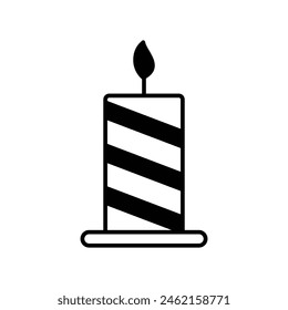 candle icon with white background vector stock illustration
