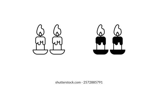 candle icon with white background vector stock illustration