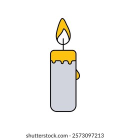 candle icon with white background vector stock illustration