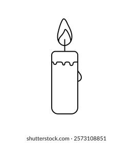 candle icon with white background vector stock illustration