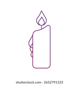 candle icon with white background vector stock illustration
