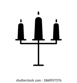 candle icon. winter symbol. simple design editable. design vector illustration