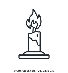 candle icons isolated on White Background. Flat style design
