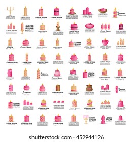 Candle Icons Set - Isolated On White Background - Vector Illustration, Graphic Design, Editable For Your Design