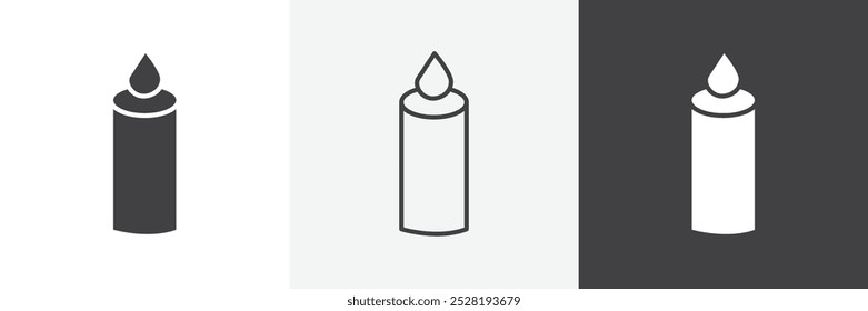 Candle icon.Trendy modern flat linear vector illustration on white background.