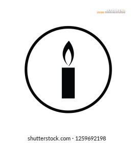 candle icon.vector illustration.     