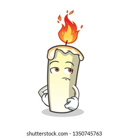 candle ignore mascot vector cartoon illustration