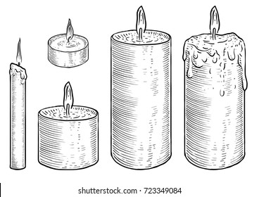 Candle illustration  drawing